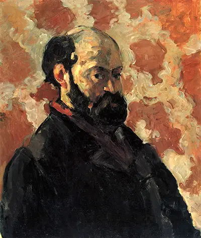 Self Portrait with Pink Background Paul Cezanne